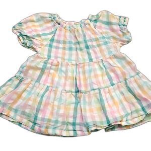 Wonder Nation Pastel Plaid Dress Baby 18 Months Easter